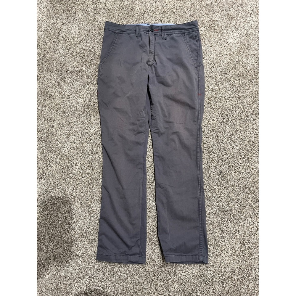 Toad&Co Mission Ridge Pant Lean Fit Mens 31 Charcoal Grey Organic Cotton Chino